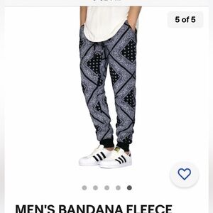 30% off w ♥️ MP MEN'S BANDANA FLEECE JOGGER PANTS S retro  pockets NWT #36
